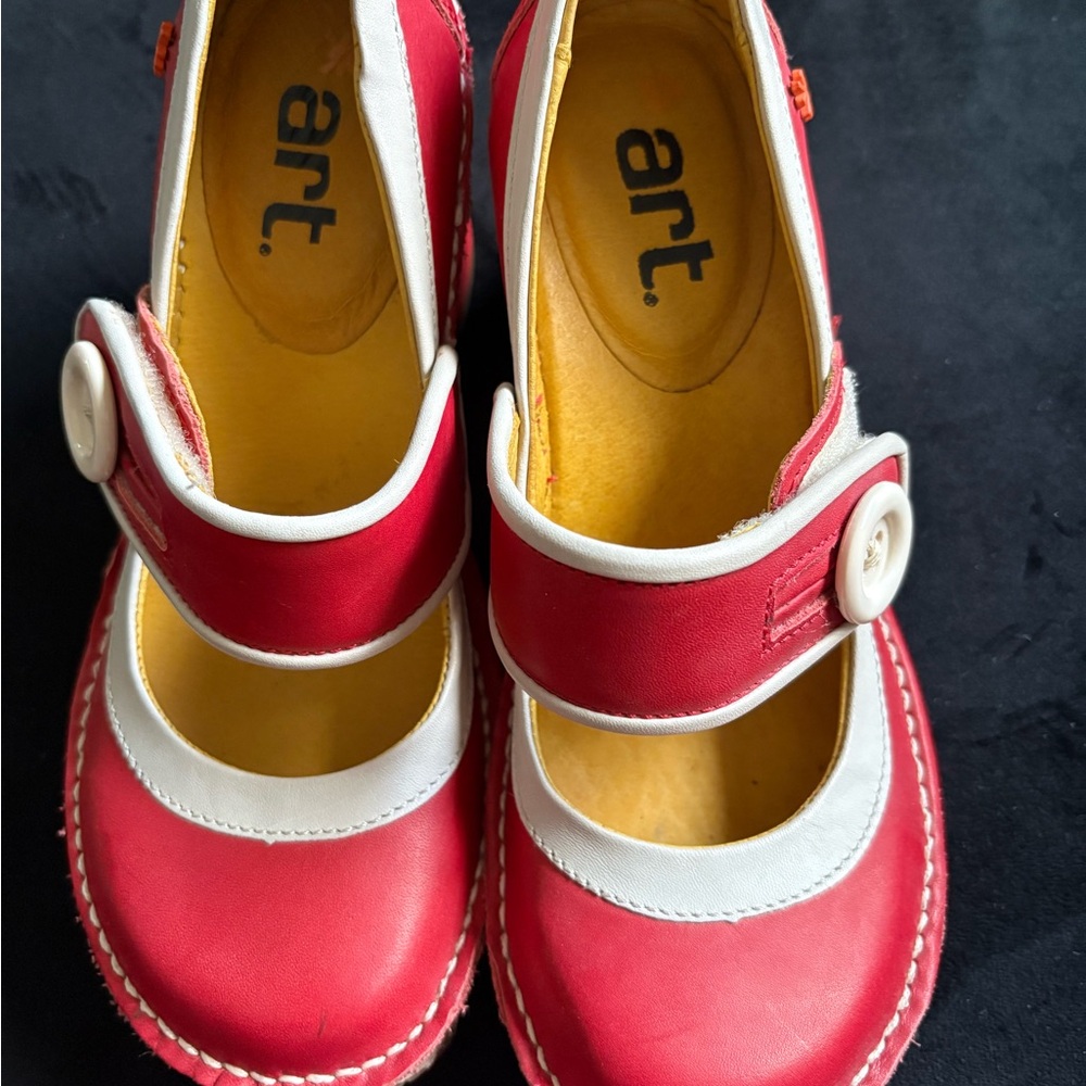 Women's Red and White Heels